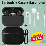 Trending True Wireless Bluetooth Headphones Earbuds TWS With Trending Case Cover Wireless Bluetooth Headphones & Earphones Touch Sensor V5.1 With HD Mic And Active Noisz Cancellation Supported All Android & IOS Devices Bluetooth Headset (BT+ Grey Cover)