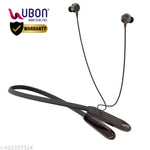 Ubon CL-410 in-Ear Wireless Neckband | Playtime 45 Hours,| 450 Hour Standby Time, Quick Charge | Magnetic Earbuds | Tangle Free Brided Cable, Bluetooth Headset with Mic for Phone Calls Music (Blue)