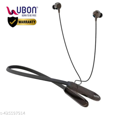 Ubon CL-410 in-Ear Wireless Neckband | Playtime 45 Hours,| 450 Hour Standby Time, Quick Charge | Magnetic Earbuds | Tangle Free Brided Cable, Bluetooth Headset with Mic for Phone Calls Music (Blue)