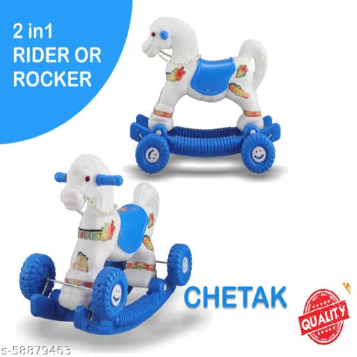 Kiddykin 2 in 1 Baby Horse Rider for Kids, Ride-on Push Car Toy Yuvi Rider for Babies, Baby Birthday Gift for Baby 1 Year to 5 Year for kids