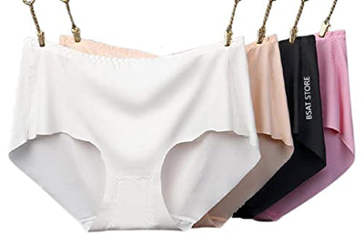 Women's Ice Silk Blend Invisible Lines No Show Hipster Panty (Free Size 28 Till 34)
