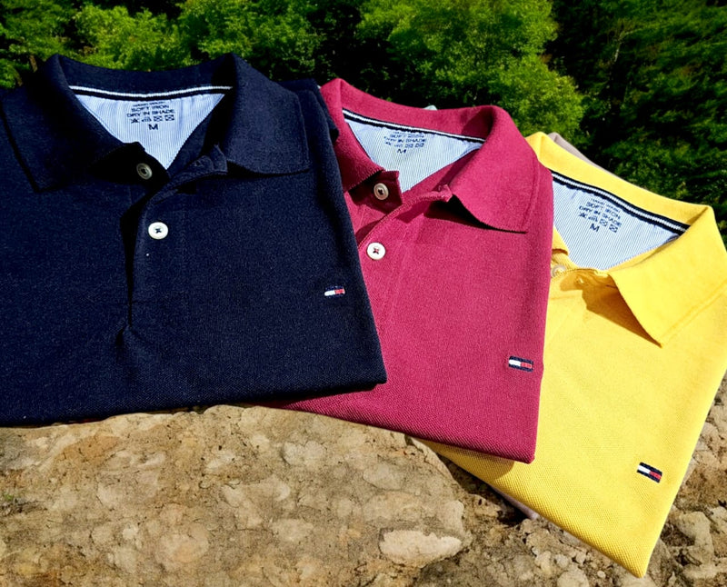 Polo Neck T-Shirt for Men (Multicolor, M) (Pack of 3)