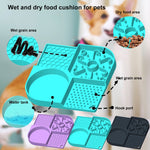 Pet Food Bowl Food Grade, Flexible, 4 Slots Design, Reusable, with Suction Cups, No Odor, Pet Dog Cat Licking Mat Slow Feeding Bowl, Pet Supplies