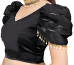 Solid Imported Organza blouse For Women, Zimmy Choo Fabric Blouse For Women, Readymade Blouse, Full Stitched blouse, Fancy Lace On Sleeve