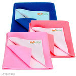 OYO BABY 70x50 CM New Born Baby Urine Sheets Waterproof, Bed Protector Baby Dry Sheet, Baby Dry Mats Waterproof and New Baby Born Products Combo 3 pcs set, Dry Sheet