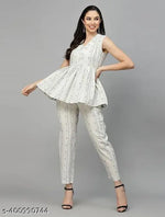 Women Loose Fit Co Ord Set, Printed Two Piece Set