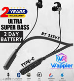 Wireless Neckband | 235v2 Bluetooth Neckband Boom Bass Clear Sound | Neckband Metal Design Type-C Fast Charge 8 Hour Playtime  | Clear Mic Quality | Bluetooth Earphones | Neckband Under 199
