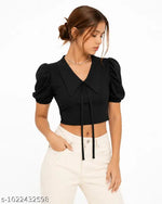 Half Shirt, Midriff Top or Cutoff Shirt Verdusa Ruched Crop Top: The Perfect Summer Top