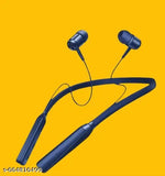Black Bluetooth Neckband, Bluetooth Earphones, Fast Charging HD Quality Sound, neckband wireless headphone earbuds, Bluetooth Headphones with Long Hours of Playtime & Compatible for all Smartphones - Black