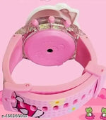 GOODLIKE Kitty Cat. Character Multicolored Glowing Light and Musical Digital Girl's Wrist Watch | Unique Cute Cartoon Character on Strap | Soft Silicone. Strap | Suitable for Age 3-12 Year Kids