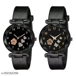 Analog Women's Watch (Black Dial) (Pack of 2)
