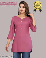 Rayon Top With White color of Embroidery