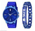 New Stylish LR 05 Black Dial Black PU Strap Watch For Boys And men