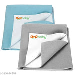 OYO BABY Medium Size (100x70 cm) Baby Dry sheet | 100% Waterproof | Newborn, Baby Urine Sheet | Plastic Free | Baby Dry Mats Waterproof | Bed Protector