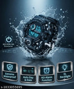 Classy Trending Black Dial black Strap Silicon Ultra LED Digital Watch For Boy & Girls  Red Square Ultra Band