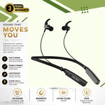 Wireless Bluetooth B-235 Neckband with Mic Powerful Stereo Sound Quality Bluetooth Headset (Black, True Wireless)