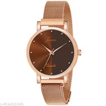 Vinar  Silver Dial Rose Belt Grils and Women Analog Watch