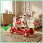 Horse Toys for Kids 1-3yrs / 2 in 1 Baby Horse Rider with Rocker / Horse Rider for Kids