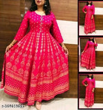 Gold Print Anarkali Kurti (3009)