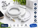 LOOK AND LOCK Loud Sound & High Bass Wired Headset with Mic Wired Headset  (White, In the Ear) Wired Headphones & Earphones
