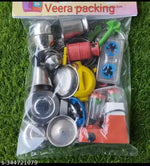 Miniature Steel Kitchen Toy Set bhatukali for baby girls and baby boys (kids toys) - Saji collections