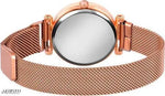 Rose Gold Girls Womens style Girls Hand Watch Luxury Design Steel Chain New Model Analog Women Watch Combo Of 3