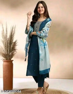 Viscose Rayon Kurta Pant Dupatta Set, Kurti Pant Dupatta Set, Kurta Set, Kurti Set, Solid kurta Set, fancy Kurta Set, Purple Kurta Pant Set, Embroidered Kurta Set, Ethnic Set, Latest Kurta Set, Designer Kurta Set, Women Kurta Set