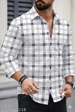Branded Men's Single Pocket Full Sleeve Check Shirt In Meesho