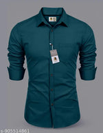ZOMBOMSTAR Men's Cotton Regular Fit Casual Shirt