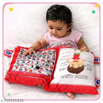 Amrut Internationals Kids Cotton Abcd Learning Toys Cushion Best For Birthday Gift, Red Colour Kids Learning Cushion Book