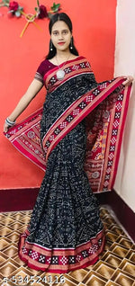 Pure cotton Sambalpuri printed saree pasapalli ikat
