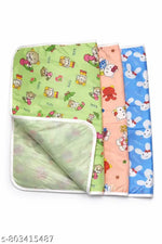 Waterproof Sheet for Baby Boy and Girl || Newborn Baby Comfortable Spongy Plastic Mat for 0 to 6 Month || Washable / Reusable Bed Sheet ( Pack of 3 )