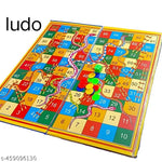 Premium Quality Wooden Ludo + Chess 2 in 1 Board Game With One Set OF Ludo Coins + Dice & Chess Man - For All Ages