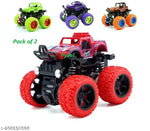 Caught Trendy Monster Trucks for Boys, Pull Back Vehicles Cars for Toddlers, 360° Rotation 4 Wheels Drive Durable Friction Powered Push and Go Toys Truck Best Gift Item for Kids Girls Boys.