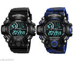Motugaju Digital Watch Shockproof Automatic Army Red Blue Color Strap Waterproof Digital Sports Combo Watch for Men Kids Watch for Boys Watch for Men Pack of 2