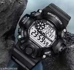 White Dial Multi-Functional Automatic Waterproof synthetic Green Strap Sport Digital Watch - For Boys