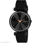 Jainx JW8552 Black Silicone Band Analog Watch for Women
