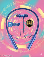 BT-Transparent Neckband Bluetooth Earphones (Purple) Exclusive Transparent Design | 72 Hours Playtime | HD Sound & Deep Bass | Type-C Fast Charging