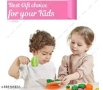 Plastic Fruits N Veggies Exclusive Collection of Realistic Sliceable Fruits, Vegetables, 6 Fruits, 6 Vegetables, 2 Board,2 Knife for Girls and Boys (Multicolour), 16pc