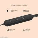 Bluetooth Wireless Neckband with Dual Pairing & 50 Hours Playback (Black)Sk