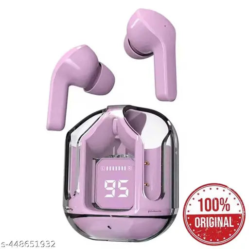 TWS Earbuds, True Wireless Bluetooth Headphone, TWS earphone, bluetooth headset, 36 Hrs Playtime, 10mm HD Drivers, Best Quality Wireless Bluetooth Headphones & Earphones, Touch Control, Sweat Proof (Pink)