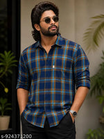 Branded Men's Single Pocket Full Sleeve Check Shirt In Meesho