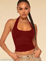 Trendy Sleeveless Crop Top With Lace Insert