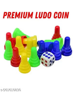 Premium Quality Wooden Ludo + Chess 2 in 1 Board Game With One Set OF Ludo Coins + Dice & Chess Man - For All Ages
