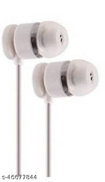 T&D Wired Earphones with Mic and Full Metal Body for Extra Bass & HD Sound with Passive Noise Cancellation White