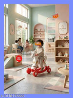 Chetak Convertible Playful Pony for Kids in Pink and Grey - Multifunctional Playmate for Children