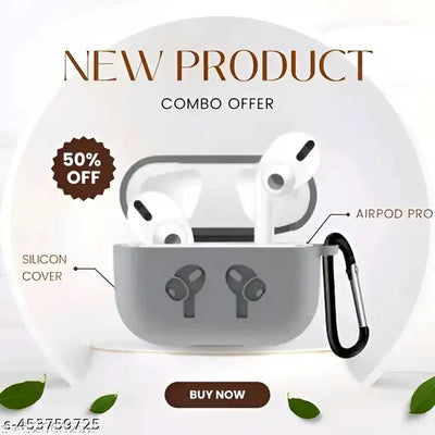 Trending True Wireless Bluetooth Headphones Earbuds TWS With Trending Case Cover Wireless Bluetooth Headphones & Earphones Touch Sensor V5.1 With HD Mic And Active Noisz Cancellation Supported All Android & IOS Devices Bluetooth Headset (BT+ Grey Cover)