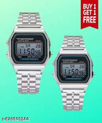 Trending Silver Colour Square Dial Digital Watch for Womens n Mens