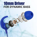 BT-235 Wireless Bluetooth Neckband – 20H Battery Life, Deep Bass, Type-C Fast Charging, Magnetic Lock, HD Mic & Sound, Stylish Metal Finish (Blue)