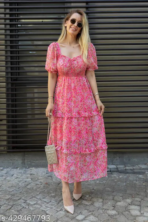 Honky Tonky Women Maxi Pink Dress
